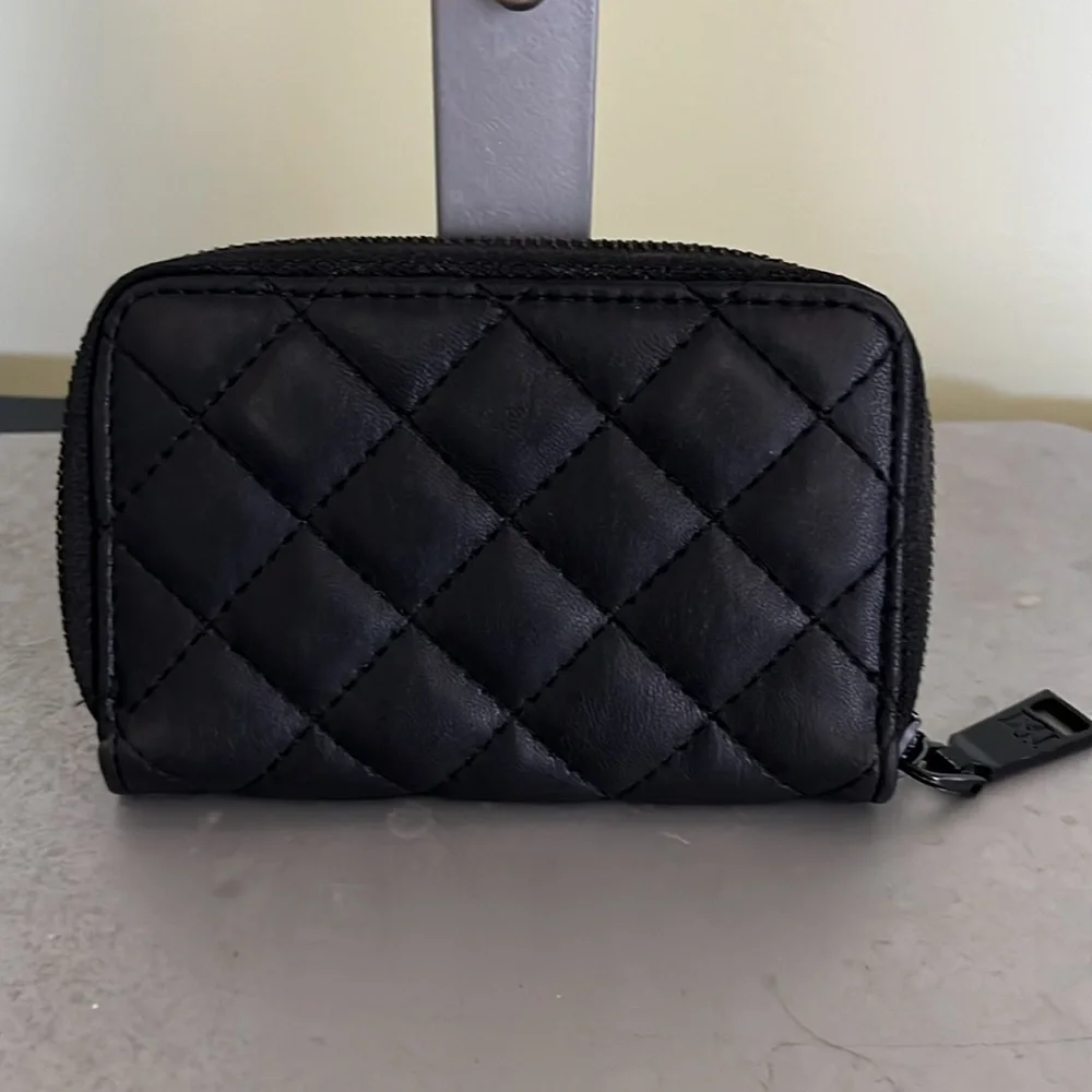 BADGLEY MISCHKA Quilted Logo Coin Purse